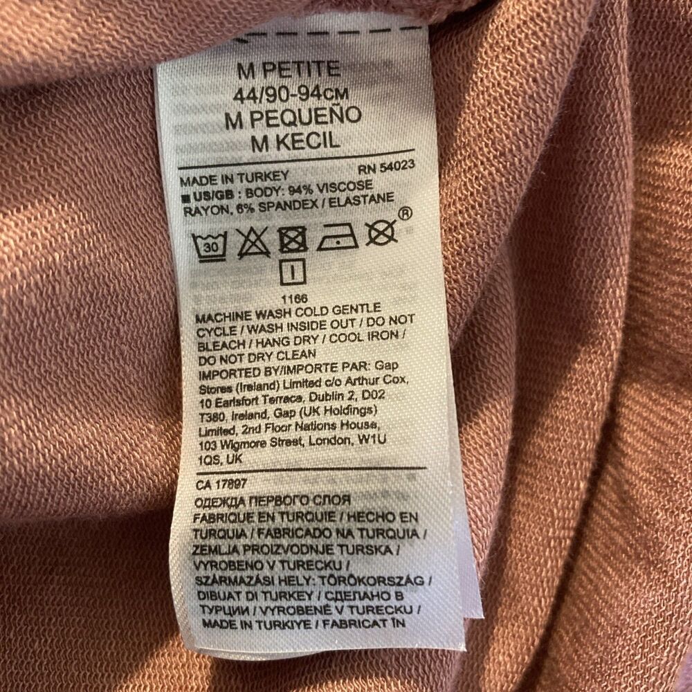 Banana Republic Womens MP Pink LS Aster Mockneck Chase Relaxed Top Earthy Basics - Picture 6 of 8